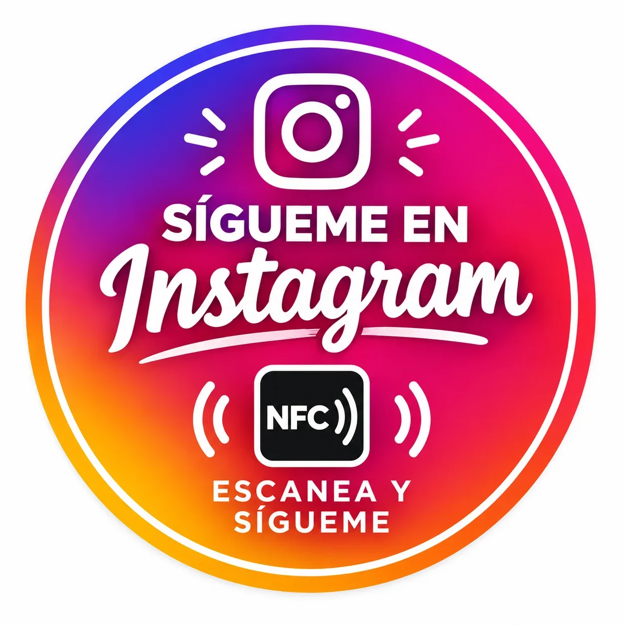 Pegatina NFC Instagram personalizada para negocios