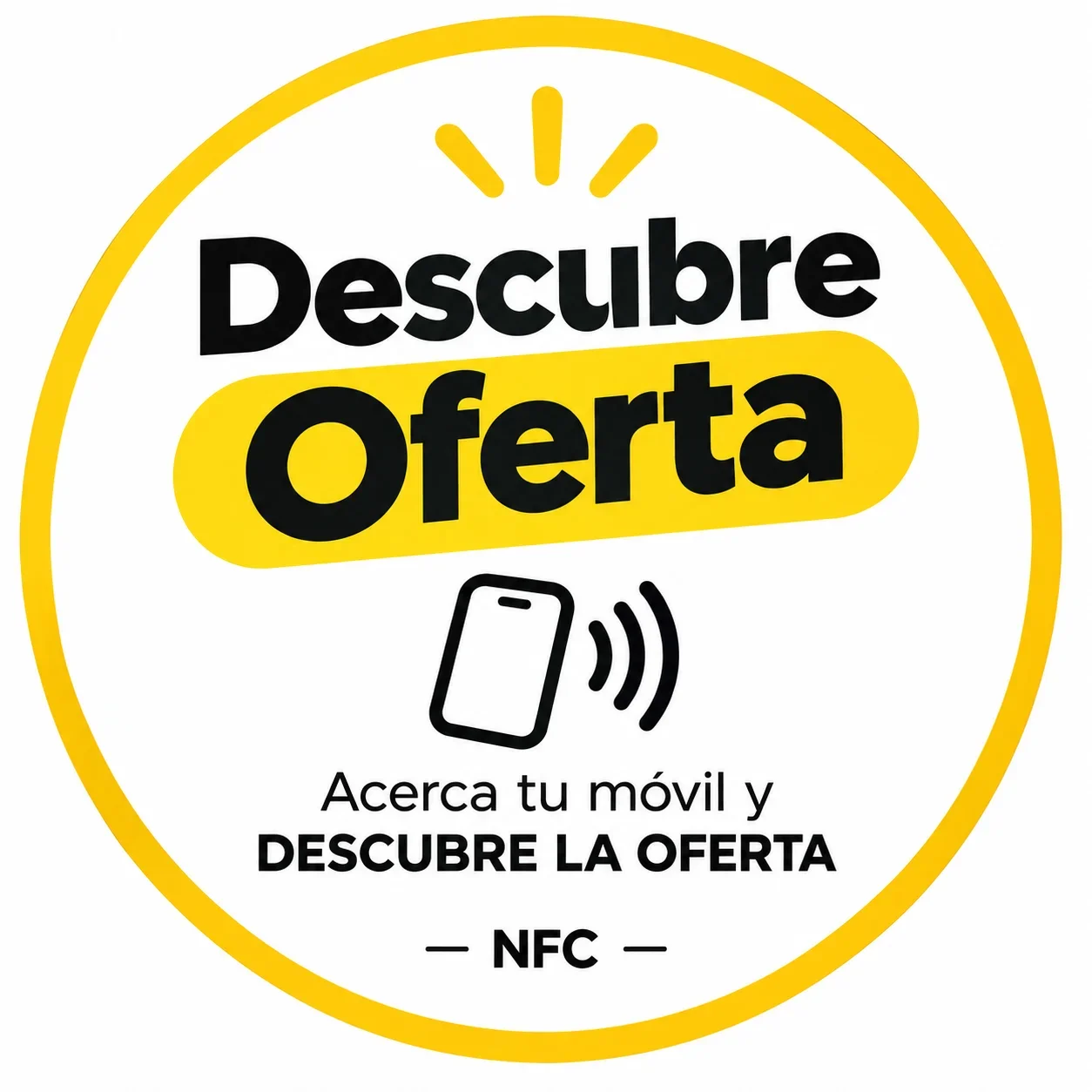 Pegatina NFC Oferta / Web personalizada para negocios